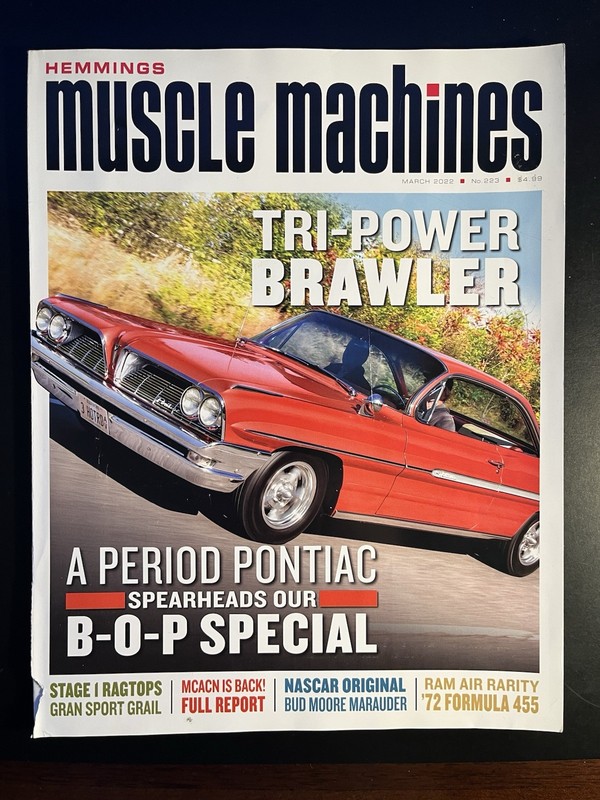 March 2022 Muscle Machines Magazine 'Modified: 61 Pontiac Ventura, Bud Moore Mar