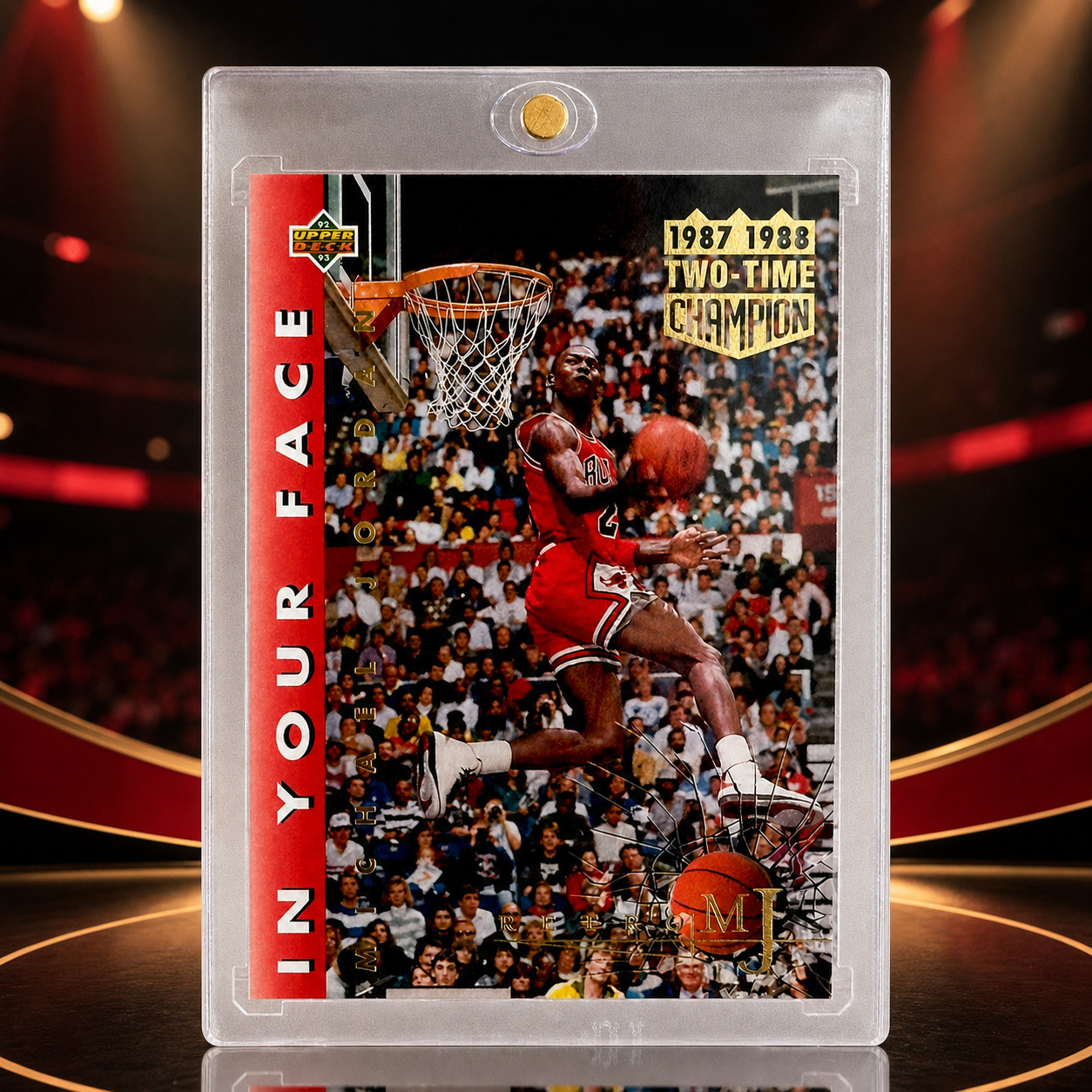 Michael Jordan SP Foil Gold 90s Dunk Contest Bulls Jersey #23 Basketball Card