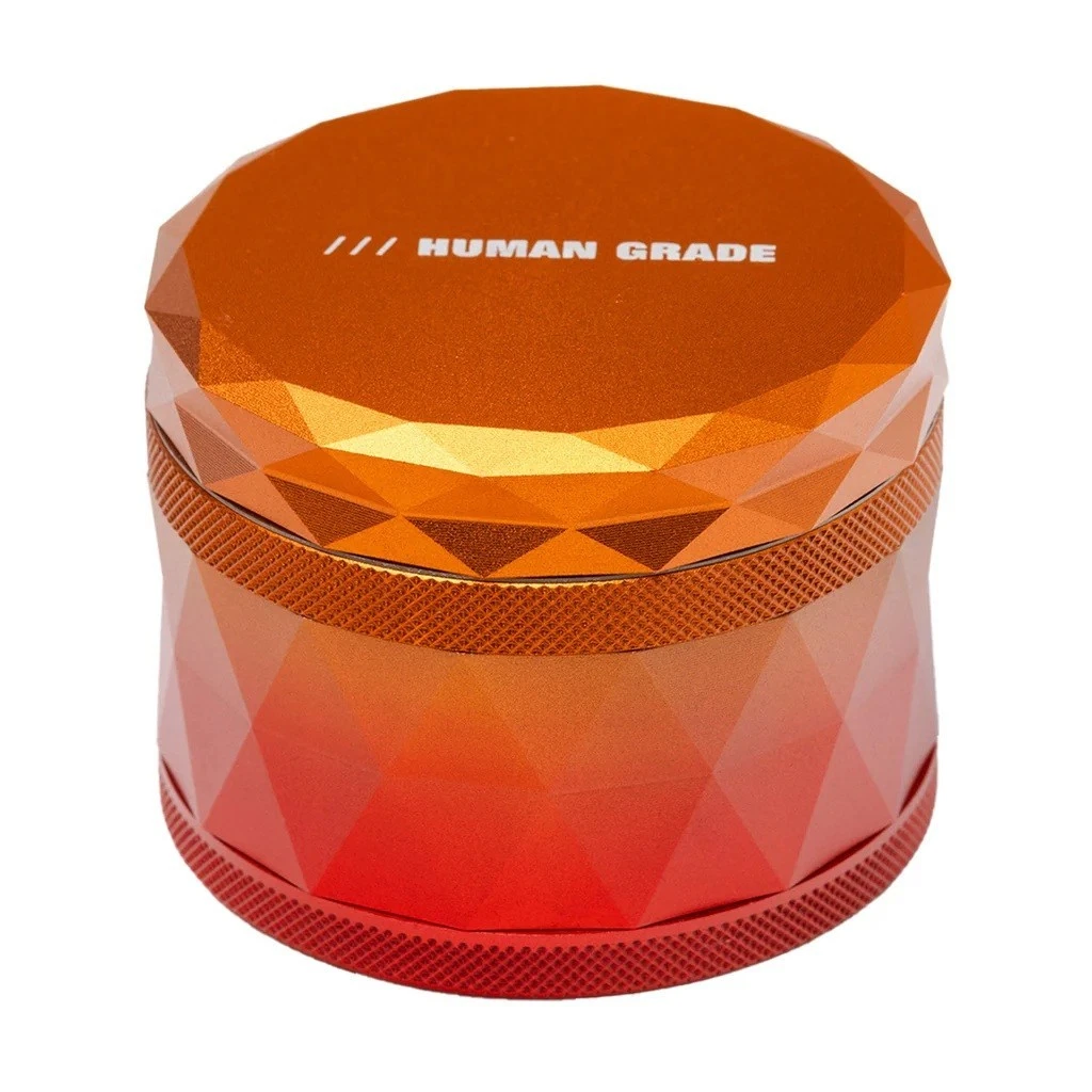 Human Grade 2.5" 63mm Premium Aluminum Hand Grinder 7F Herb Spice Tobacco R/M
