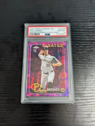 2024 Topps Chrome Update Paul Skenes RC #USC88 Magenta/Purple Lava Lamp PSA 10