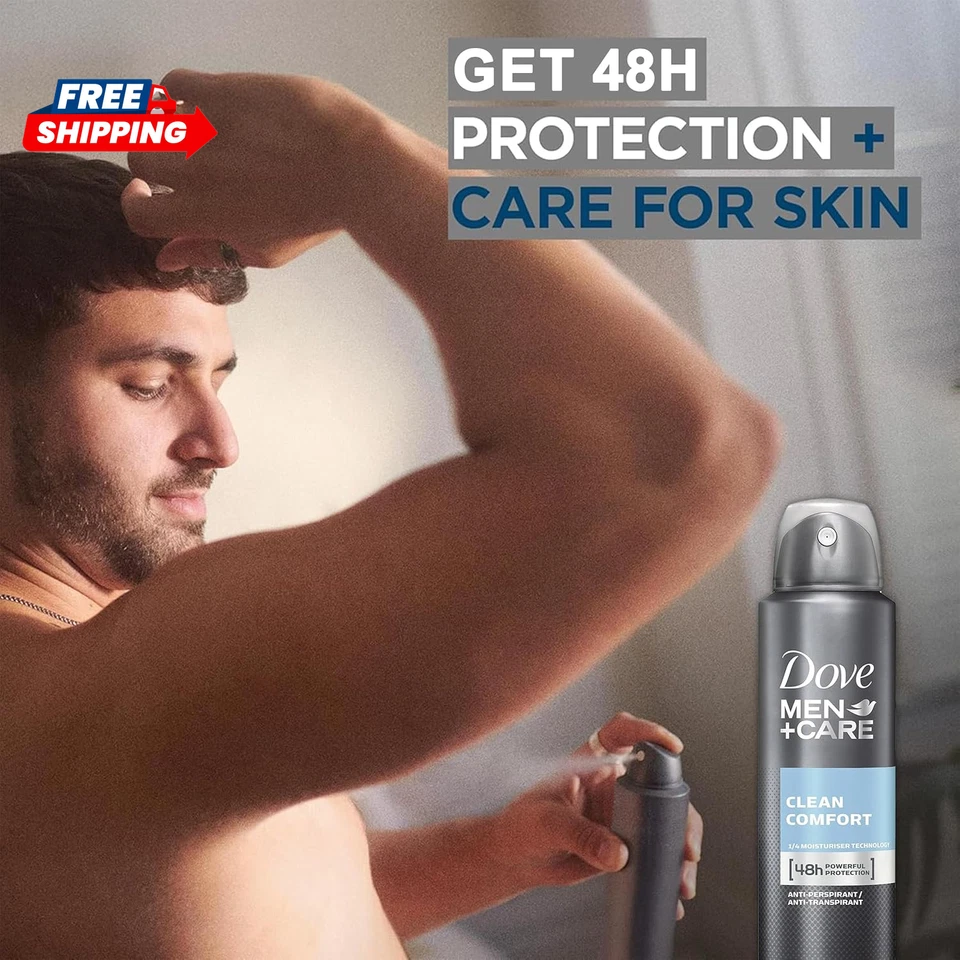 Dove мужчин + уход антиперспирант дезодорант спрей, 6 упаковки, 48H защиты, длинный Las - Изображение 3 из 4