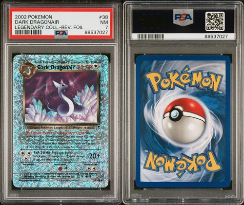 Pokémon Dark Dragonair 2002 holograma inverso colección legendaria #38 PSA 7 WOTC - Imagen 2 de 5