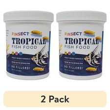 Tropical Fish Food Crumbles Flakes for Aquarium Fish Balanced Nutrition 2 Pack