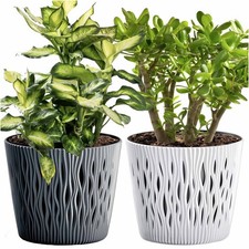 2 x pot de fleurs avec insert pot de plantation cache-pot jardinière Sandy...