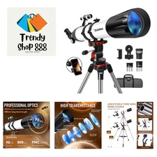 Telescope,90mm Aperture 800mm Telescopes for Adults Astronomy,Portable Profes...