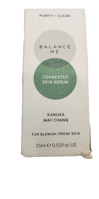 BALANCE ME Congested Skin Serum Kanuka May Chang For Blemish Prone Skin 15ml New