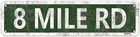 Detroit 8 Mile Road Wall Sign Street Signs Vintage Metal Tin Sign Farmhouse H...