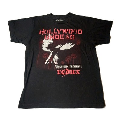 Hollywood Undead American Tragedy Redux Album Cover Men's Black Large Shirt