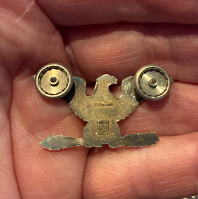WWII Sterling Silver U.S. Navy Captain Rank Full Bird Eagle Pin