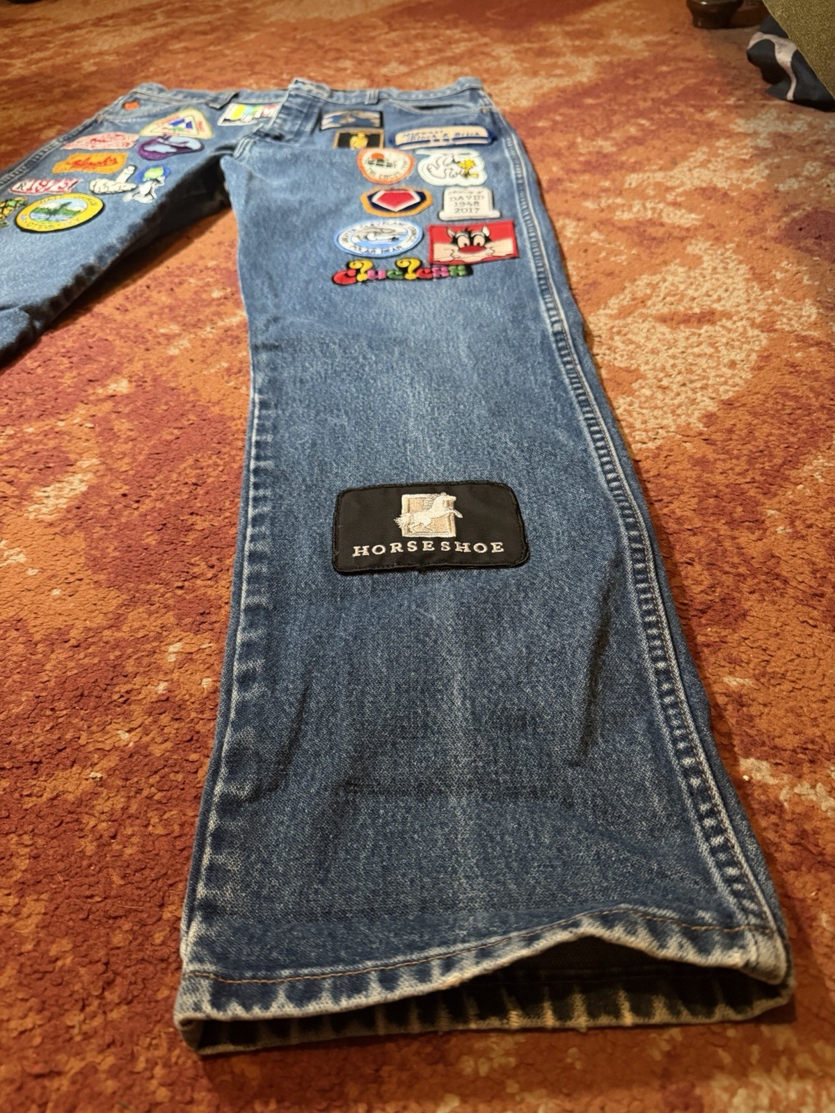 Patchwork Fire Resistant Wrangler Denims 36x32 - image 3