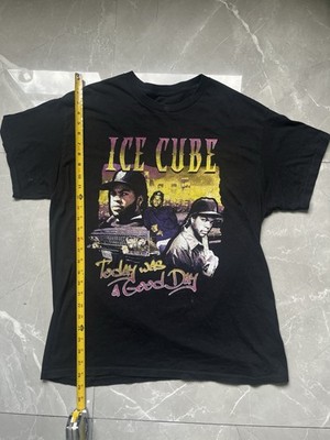 ICE CUBE Men's Black Graphic Jersey T-Shirt Today Was a Good Day Size L