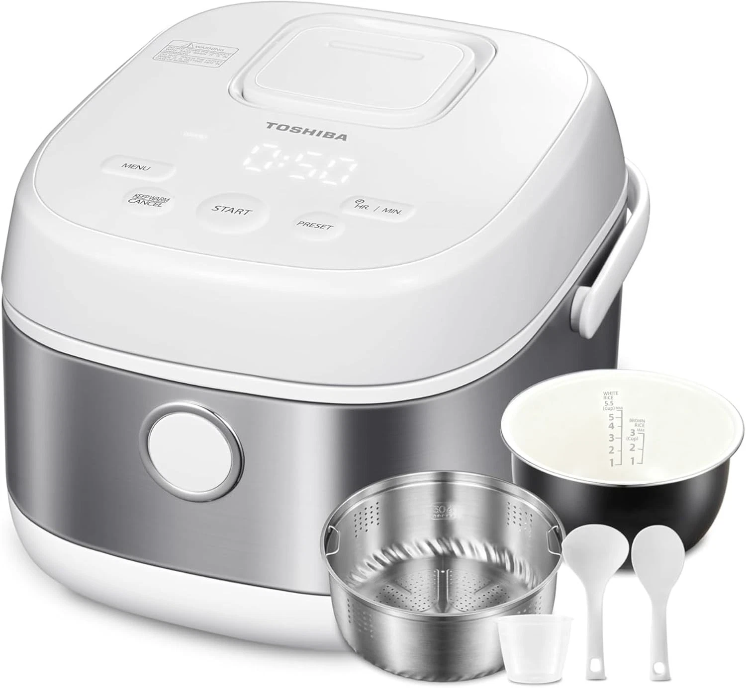 Induction Heating Rice Cooker - Low Carb, Low Sugar, Digital Steamer, 5.5 Cups
