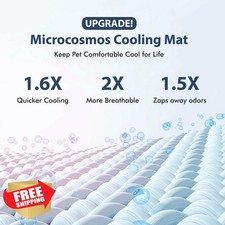 MICROCOSMOS Cooling Mat Dark Blue 28x22 Pet Summer Sleeping Pad