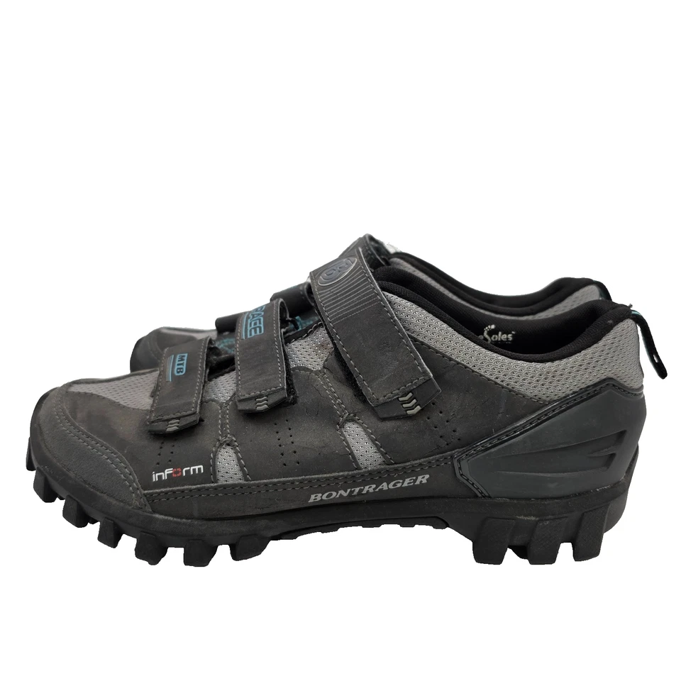Zapatos de ciclismo de carrera Bontrager Inform para mujer MTB talla EE. UU. 8,5 euros 40 negros grises Foto 3 de 4