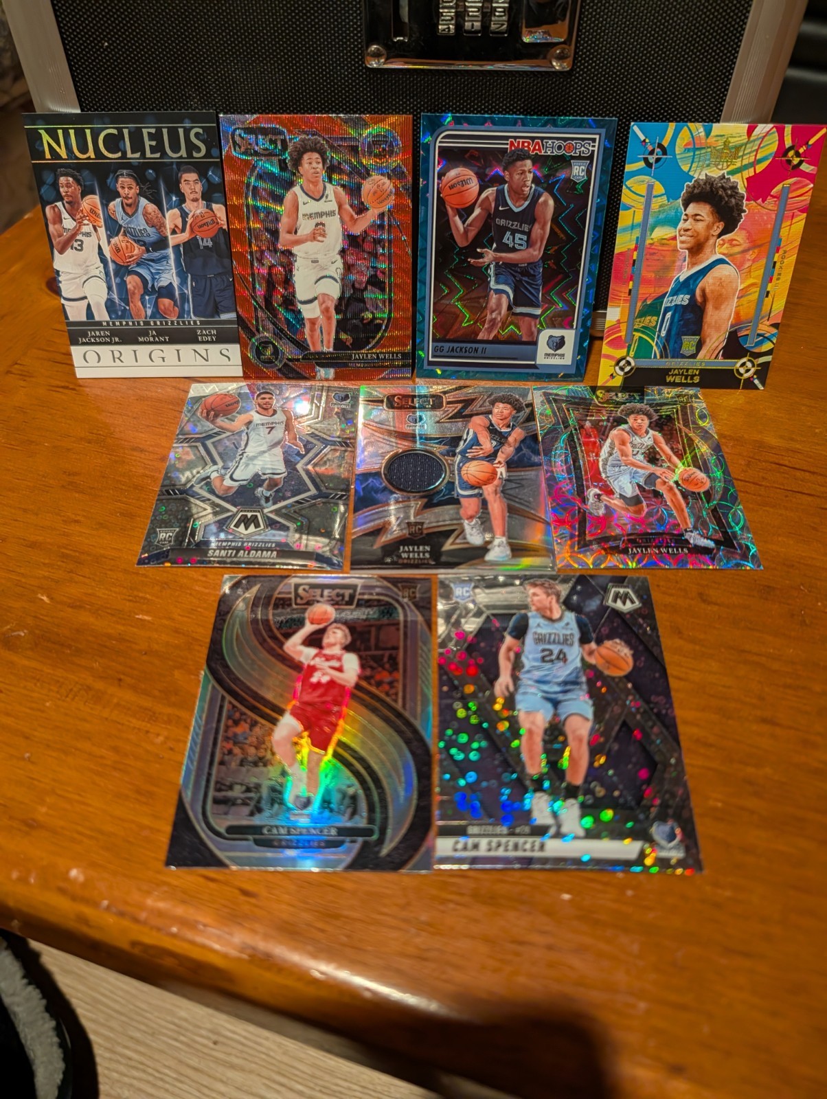 Red Wave Prizm Rookie - 2024-25 Panini Select Jaylen Wells #267 Grizzlies PC KIT