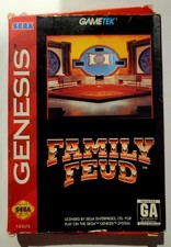 Family Feud Sega Genesis CIB Complete Cardboard Box Manual Tray Tested Works