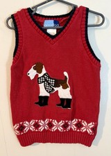 Good Lad Boys Red Dog Sweater Vest, Size 5
