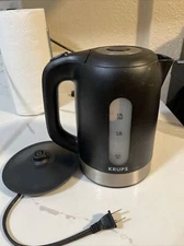 Krups electric kettle Black Moderate condition.