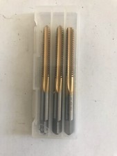 Taper-plug-bott HSS TiN Tap set 3pcs Made in USA EDP 46104 12-24 NC H3