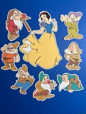 Snow White Die Cuts - Snow White  7 Dwarfs, 8 pcs PRINTED, Scrapbooking, Cards