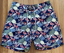 Vintage 2000's Nautica Tropical Fish Ocean Reef Swim Trunks Shorts Men's LARGE L