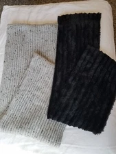 Lot Of 2 Women's Winter Warm Infinity 2 Circle/Loop 1 Gray & 1 Black 