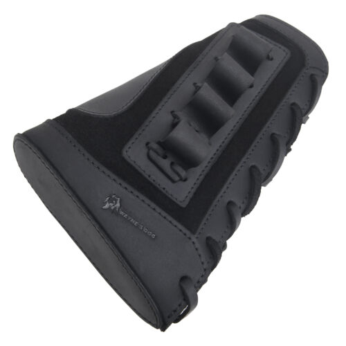 Custodia in pelle per munizioni copri fucile fucile buttstock per .357/.308/.22lr/12GA - Foto 5 di 62