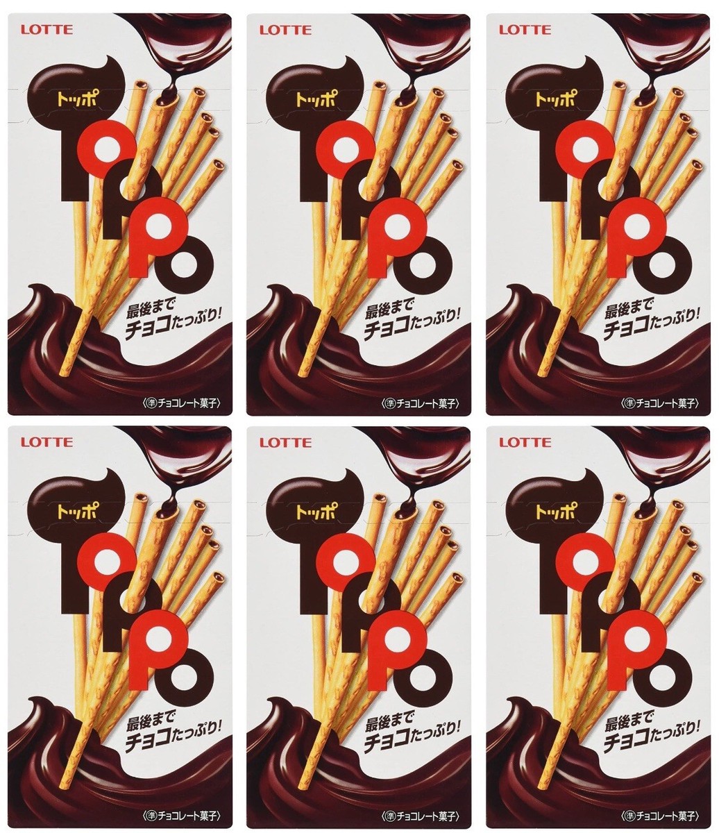 【Tide〜】LOTTEトッポ290個 Japanese Chocolate TOPPO Pretzel Cookies Cream Stick Candy Sweet