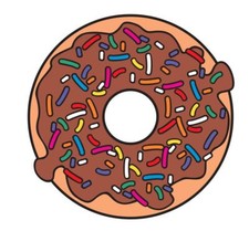 Donut Sticker Stickers A447
