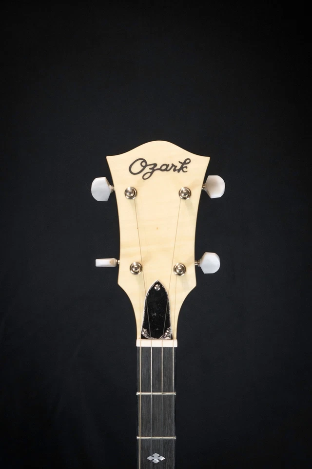 Ozark 5 String Banjo Open Back Brass Tone Ring With Cover - Image 4 of 4