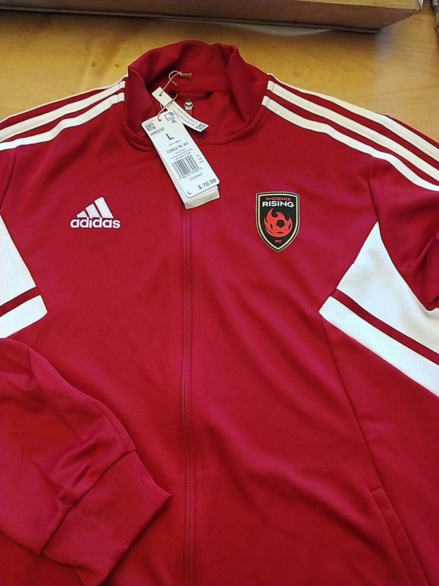Adidas HA6250 Phoenix Rising FC #27 Soccer USL Full Zip Jacket Red