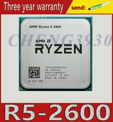 AMD Ryzen 2600 core 12 Threads socket AM4 R5 2600 CPU  processor
