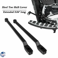 Black Heel Toe Shifter 9.84" Extended Shift Lever for Harley FLS Softail Fatboy