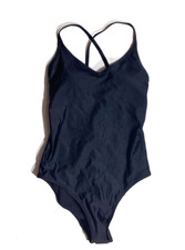 WOMENS NEW AMERICAN EAGLE AERIE XS EXTRA SMALL BLACK SWIMSUIT