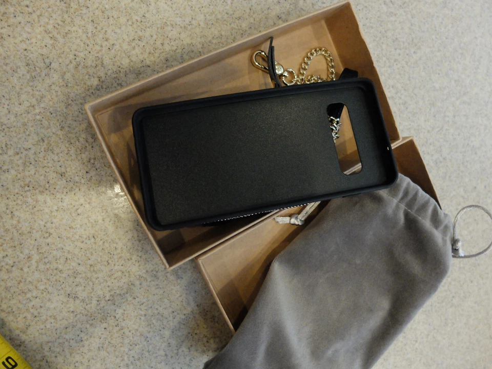 For Samsung Galaxy S10 Wallet Case Crossbody PU Leather Zipper Card Holder Black - Image 4 of 4