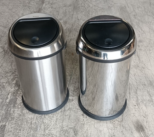 Brabantia 60 Litre Large Kitchen Touch Bin Matt Steel Removable Lid, Soft-Touch