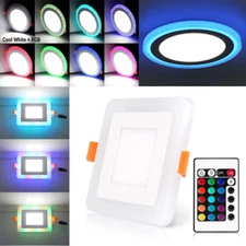 Ultra Thin Dual Color LED Panel Recessed Ceiling Down Light Square /Round Driver