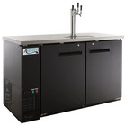 Triple Tap Kegerator Beer Dispenser - Black, (2) 1/2 Keg Capacity