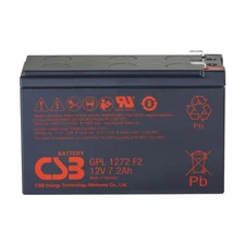 CSB GPL1272F2 Battery, 12V 7.2AH Long Life Series