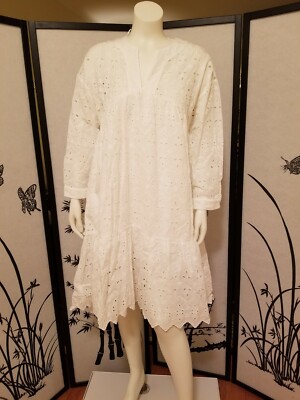ZARA OPENWORK EMBROIDERED DRESS 4437/065 White S | eBay