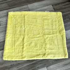 Minky Couture Infant Baby Blanket Yellow Soft Plush Reversible Lovey 30"x35"