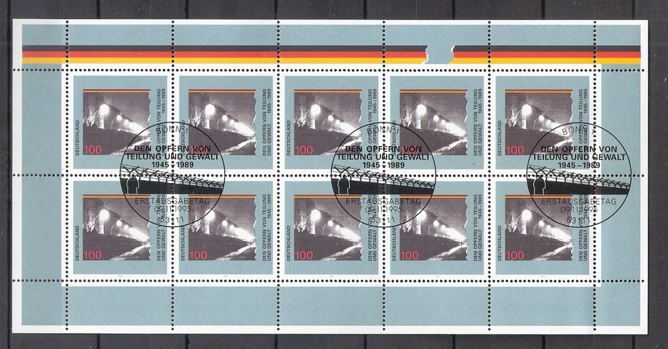 BRD 1830 1995 Bogen gestempelt Berliner Mauer - Bild 1 von 1