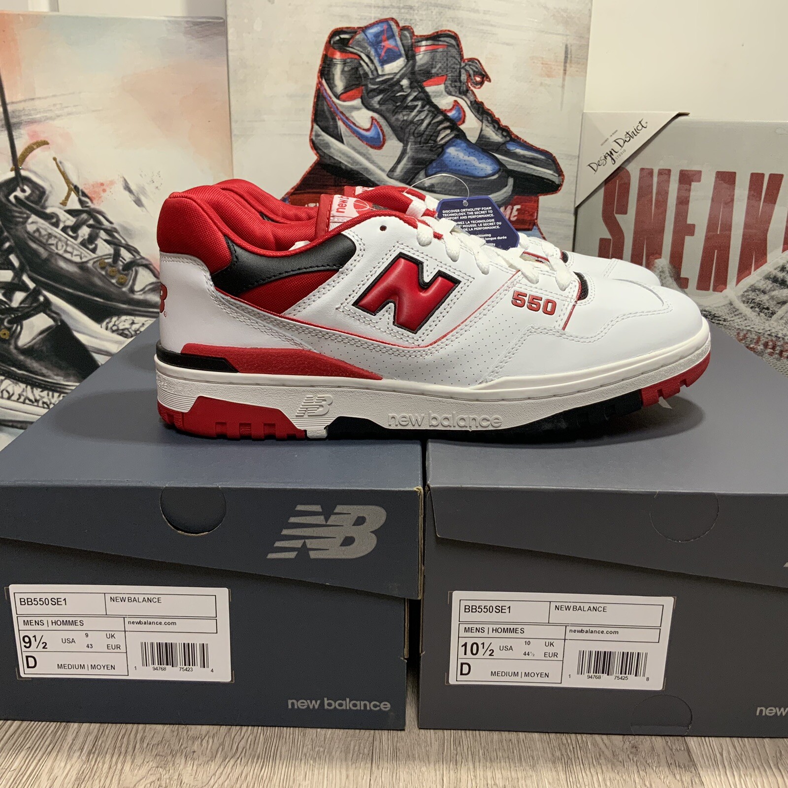 New Balance 550 / White \u0026amp; Red / BB550SE1 / Men's Size 10.5 | eBay
