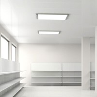 Deckenleuchte Deckenlampe Einbaupanel Weiß Alu Quadratisch Led Flurleuchte 2X