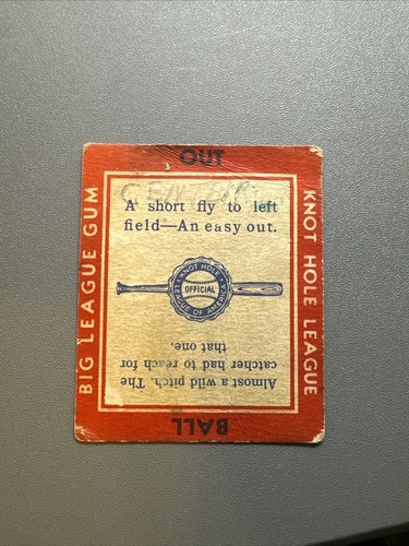 1937 Goudey Knot Hole R325 #11 Out /ball - EXACT SCAN - LOW GRADE