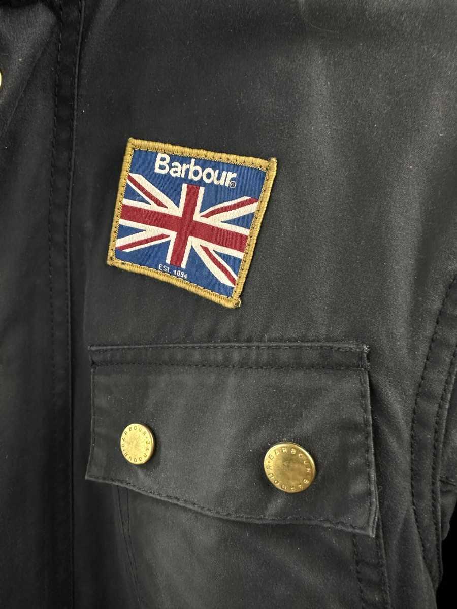 Barbour International Union Wax Jacket Child's L Age 10/11