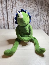Idea Nuova Green Dino Plush Stuffed Sitting Animal Connecting Hands & Feet 24”