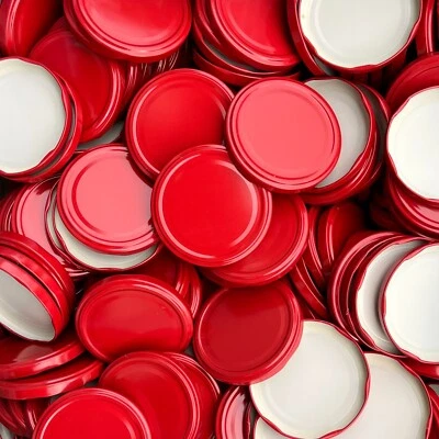 Twist Off Deckel Schraubdeckel Ø66mm Ø82/6mm Deckel für Gläser ROT - Bild 1 von 3