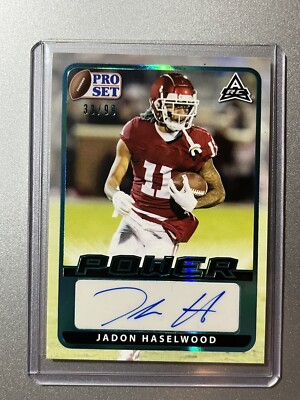 Jadon Haselwood Philadelphia Eagles Pro Set Power 2021 ROOKIE AUTO SP /99