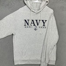 Navy Midshipmen Hoodie Sweatshirt Mens Large Gray Lightweight Sweater Blue 84